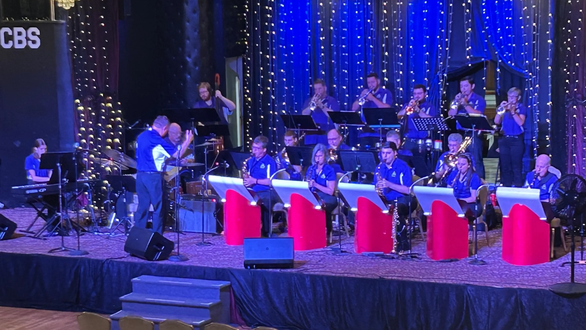 Jazz band playing on stage